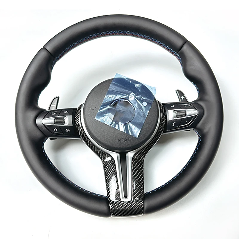 F30 F32 F10 F20 F07 F01 E46 E60 E90 M3 M4 M5 M7 Leather Steering Wheel With Carbon Fiber Cover