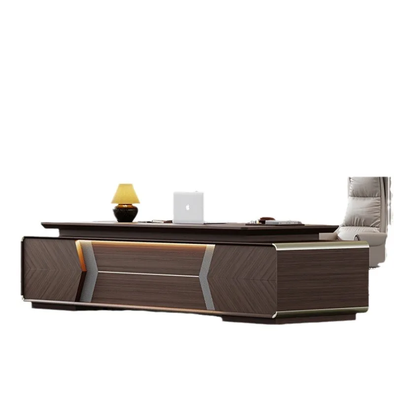 

2025 new model the store boss simple modern president office furniture Guangdong light luxury manager large class desk table