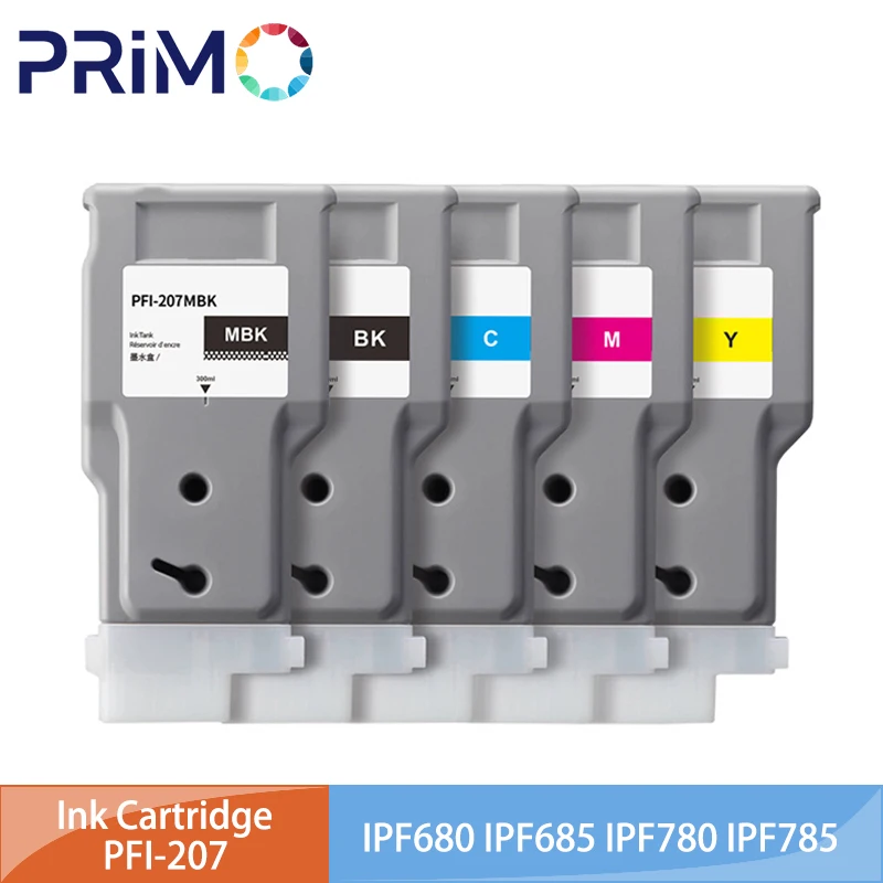 PFI-207 PFI207 PFI 207 MBK Pigment InkJet Ink Cartridge for Canon IPF680 IPF685 IPF780 IPF785 IPF 680 685 780 785 Printer