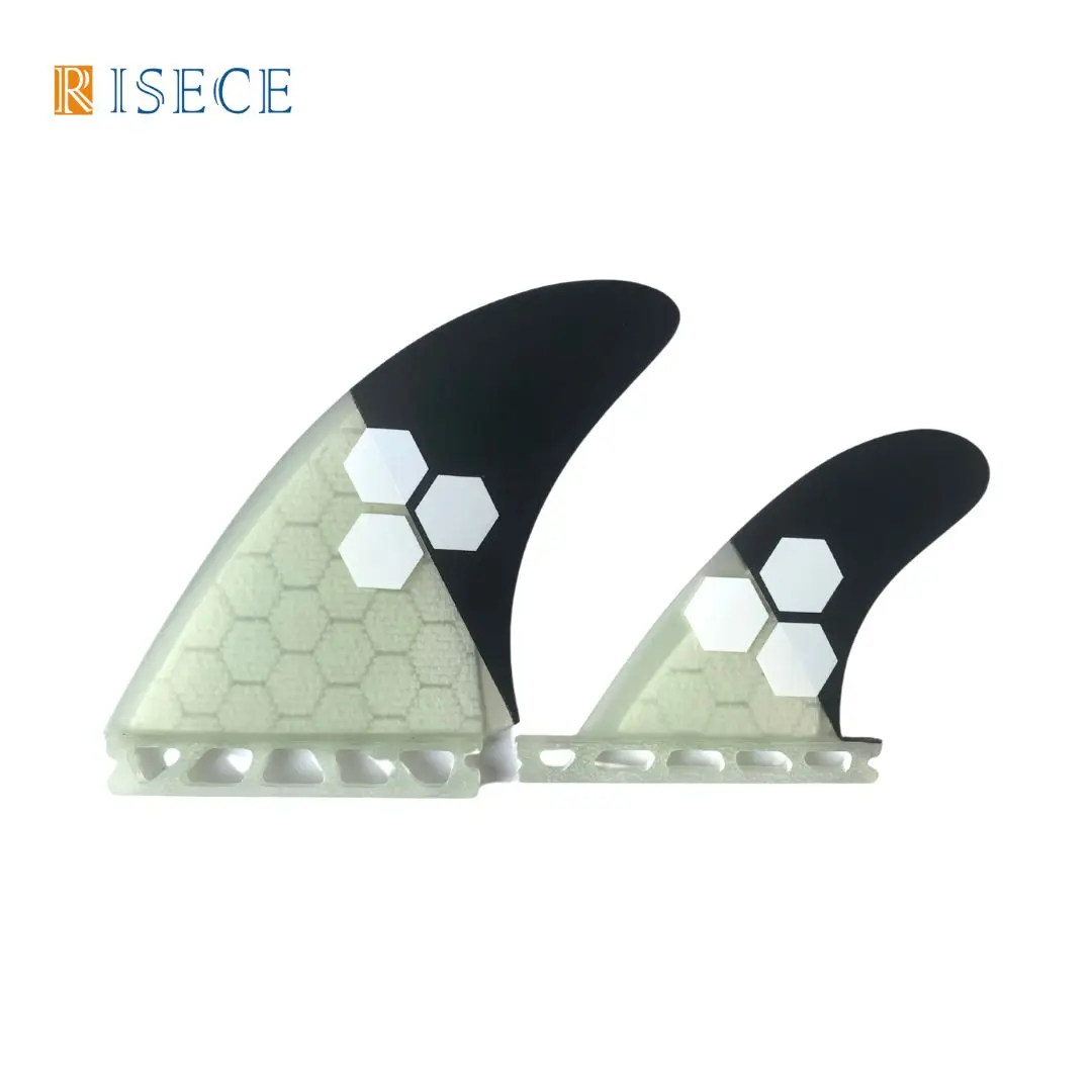 

RISECE Single Tab Surfboard Fin AMT Twin + 1 Surfboard Fin Performance Core Big Honeycomb Twin Fin with Stabiliser Tri Fin Set