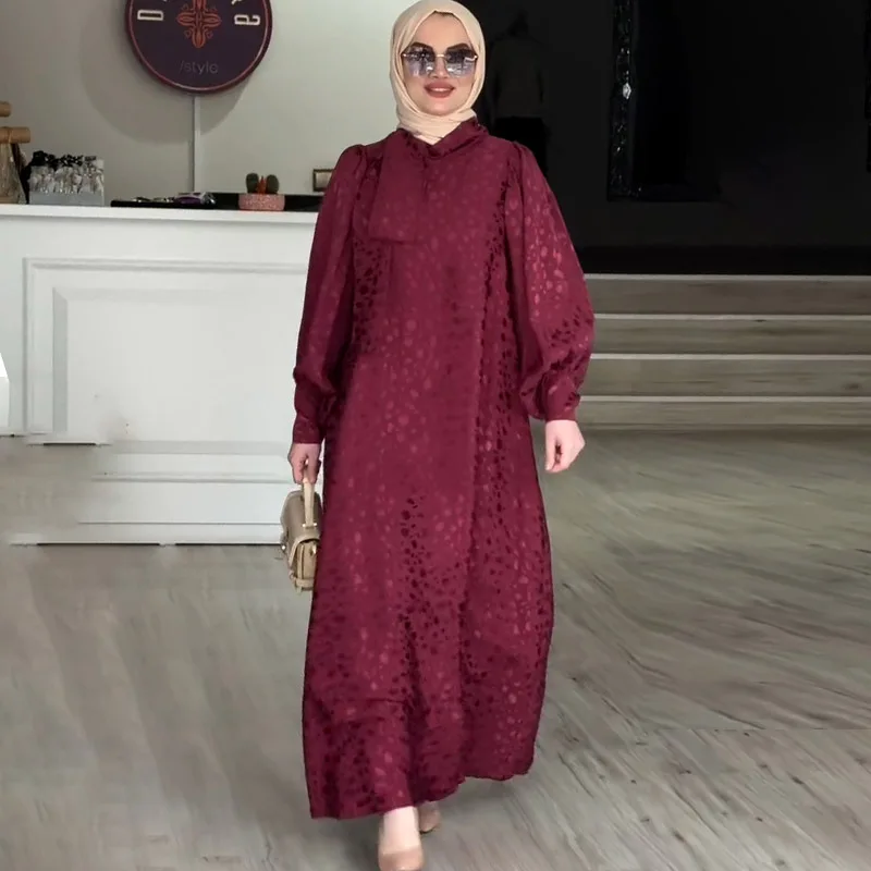 

Женское платье с принтом для Ид, абайя на Рамадан, праздничное платье с бантом, длинное мусульманское платье 2026, джалабия, марокканский кафтан, Дубай, исламская арабская длинная роба