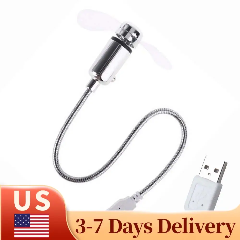 

Портативный USB-вентилятор с гибкой ножкой, USB-вентилятор-воздуходувка для настольных ПК, компьютеров и ноутбуков