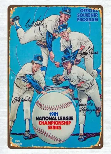 wall art 1981 baseball  vs Montreal Expos metal tin sign