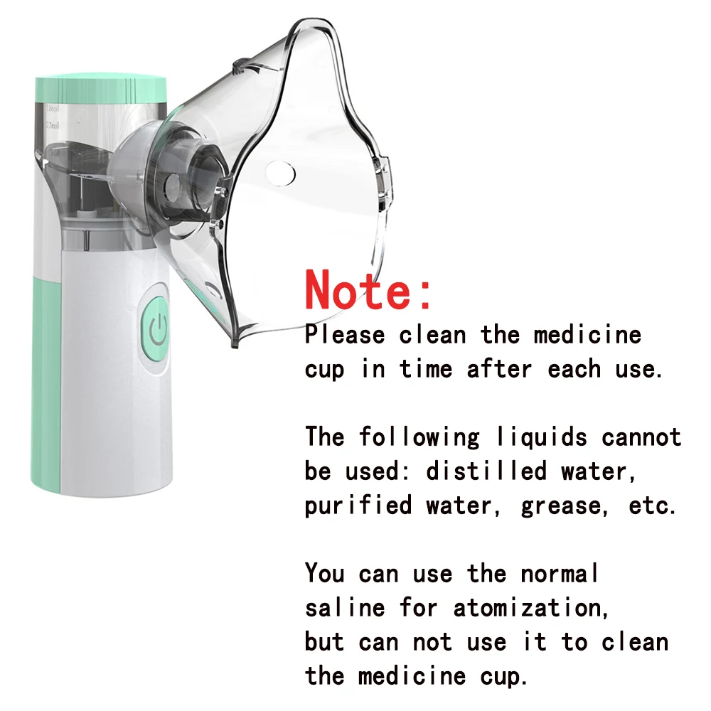 Mini Medical Nebulizer Handheld Nebulizers Ultrasonic Atomizers Portable Mute Asthma Inhaler for Adults Children Nebulizador