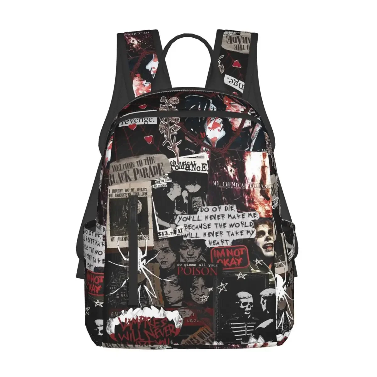 

My Chemical Romance Backpack Daypack Large Capacity Kids BookBag School Bag Shoulder Bags for Men Women