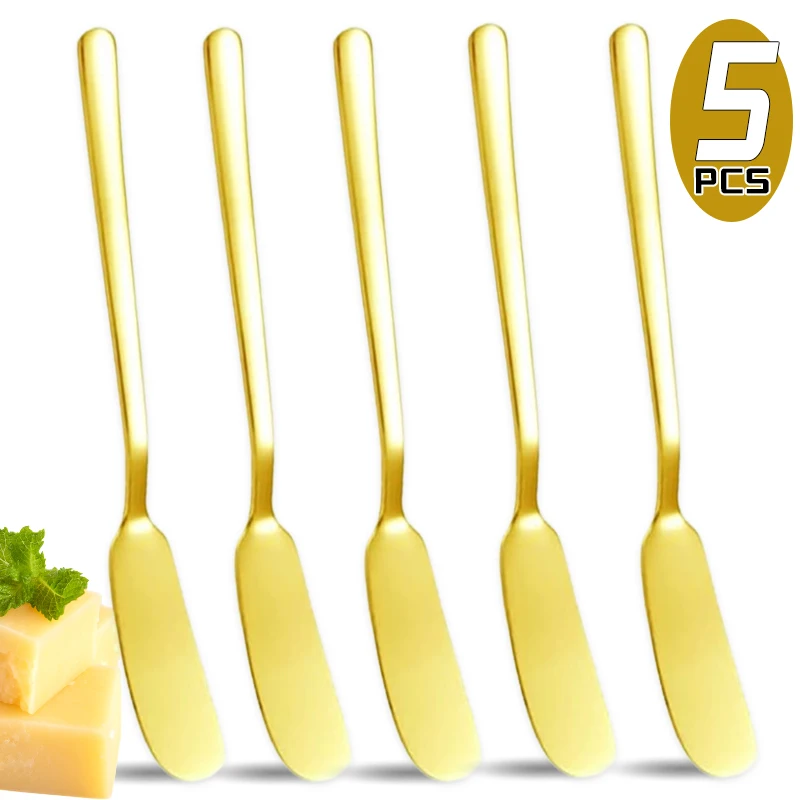 5/1pcs Edelstahl Butter löffel Käse Dessert Cutter Messer Toastbrot Marmelade Creme Besteck Butter Spreader Küchen helfer