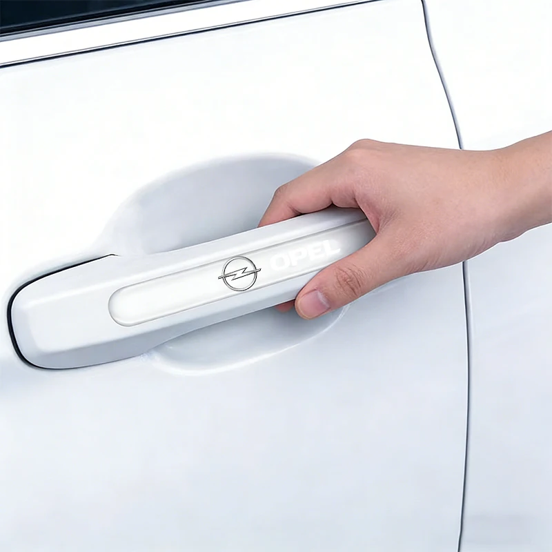 4/8pcs Car Door Handle Bowl Protective Stickers Car Anti-collision Strip For Opel Insignia Astra Antara Meriva Zafira H G Corsa