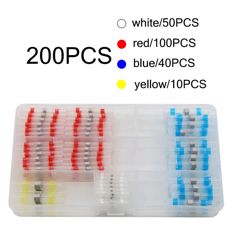 50/500Pcs Waterproof Heat Shrink Tube With Solder Insulated Electrical Wire Terminal Butt Splice Solder Electric Connector Set - Image 8