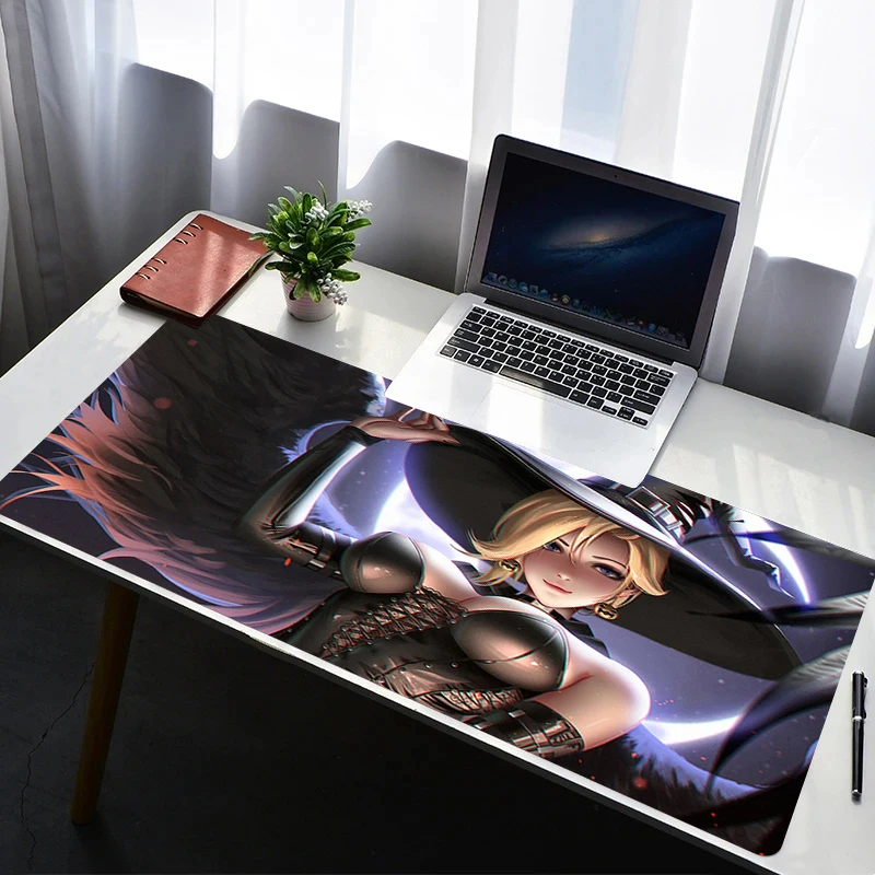 

Mouse Pad PC Non Slip Rubber Mousepad Laptop Gamer Cabinet Keyboard Pad Office Computer Gaming Desk O-overwatch Mercy Mouse Mat