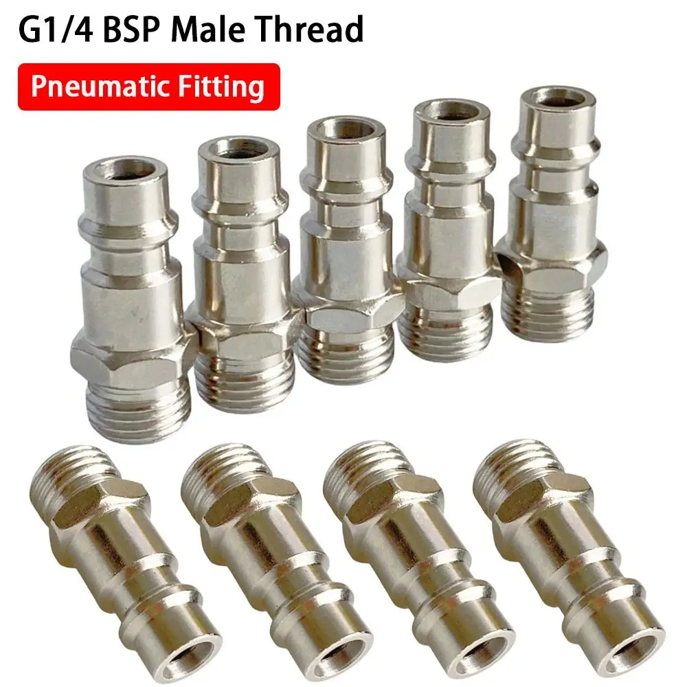 

Durable G1/4 Thread Pneumatic Fitting Male Thread Quick Connect European Standard Coupler Pneumatic Connector for Air Compressor