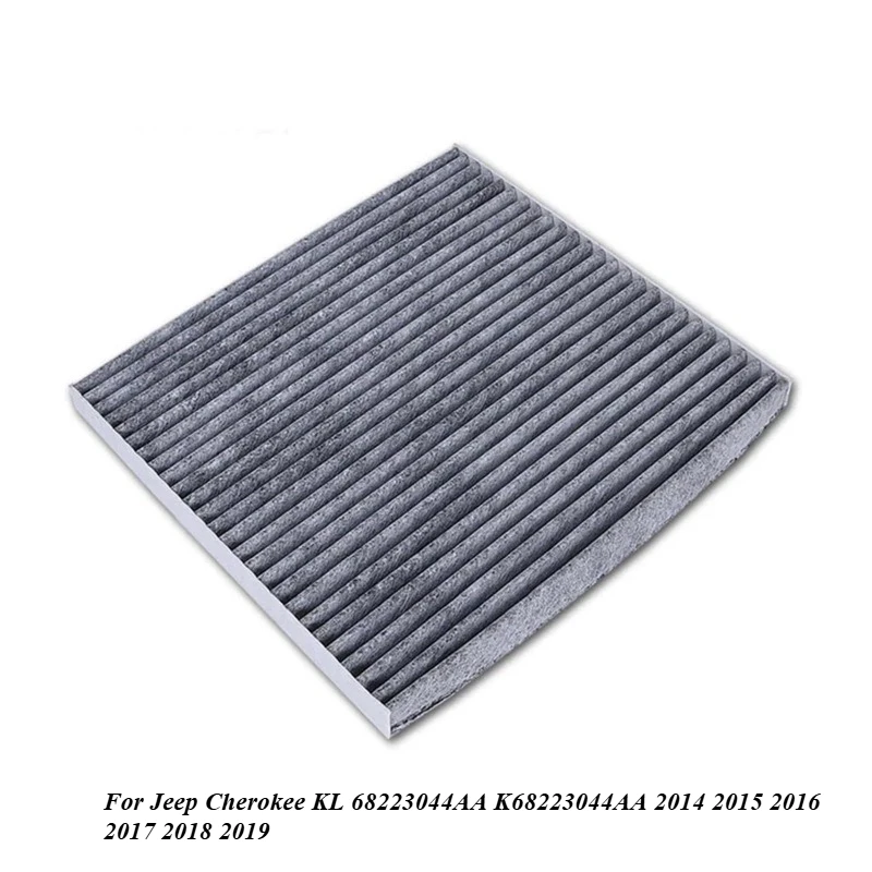 Car Activated Carbon Cabin Air Conditioning Filter For Jeep Cherokee KL 68223044AA K68223044AA 2014 2015 2016 2017 2018 2019 New