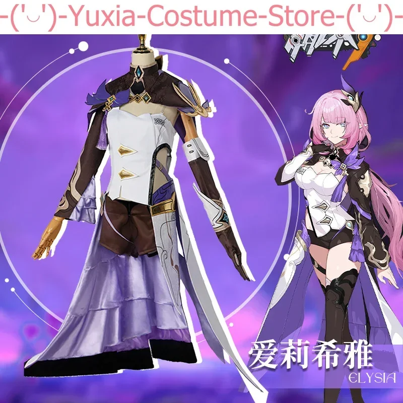 Elysia Cosplay Fato Feminino, Honkai Impact 3, Jogo Anime, Uniforme de Festa, Roupas de Halloween, Roupas, Completo, Novo