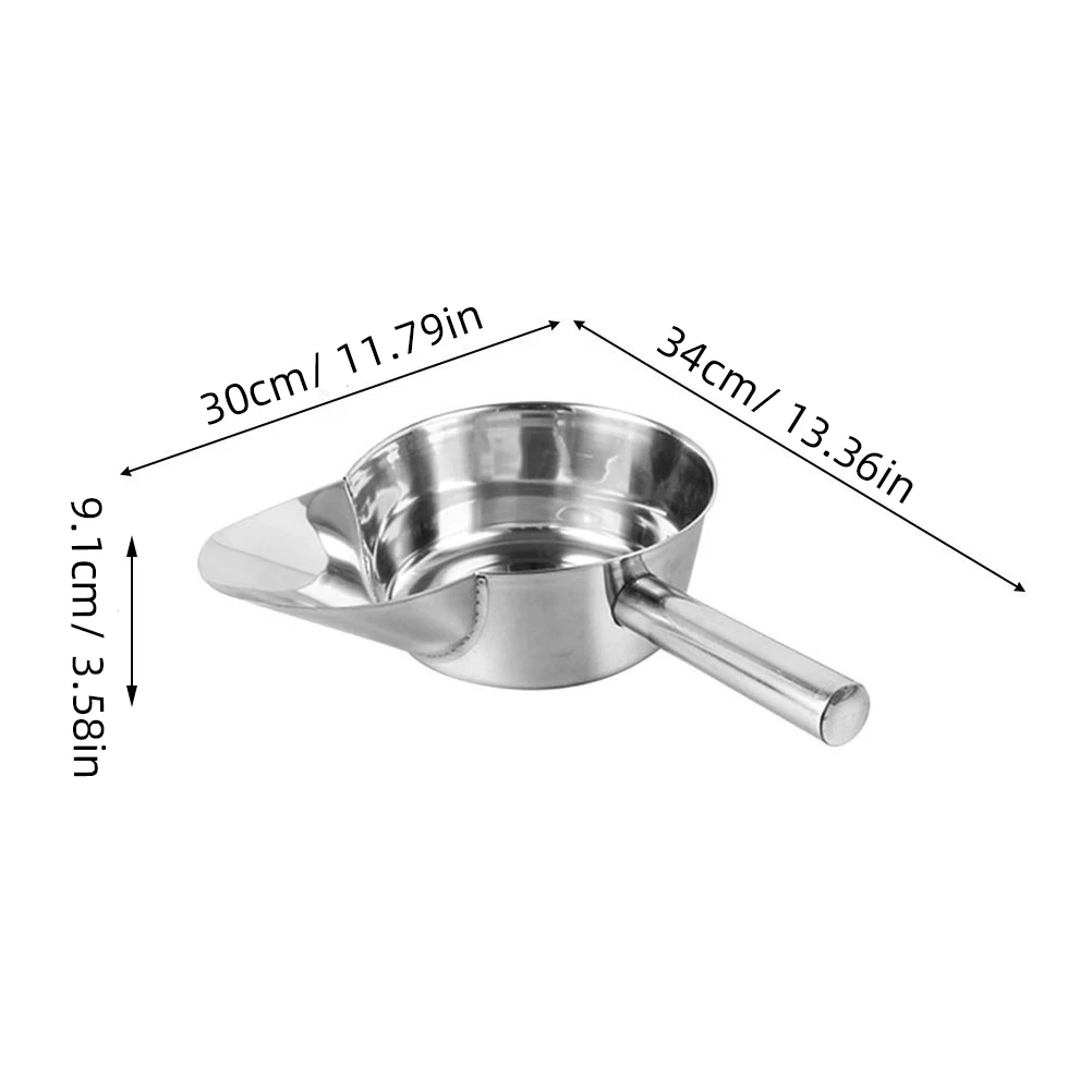 

Stainless Steel Food Shovel Scoop with Wide to Narrow Opening Design for Fried Chicken Fries Packing Ergonomic Handle Smooth