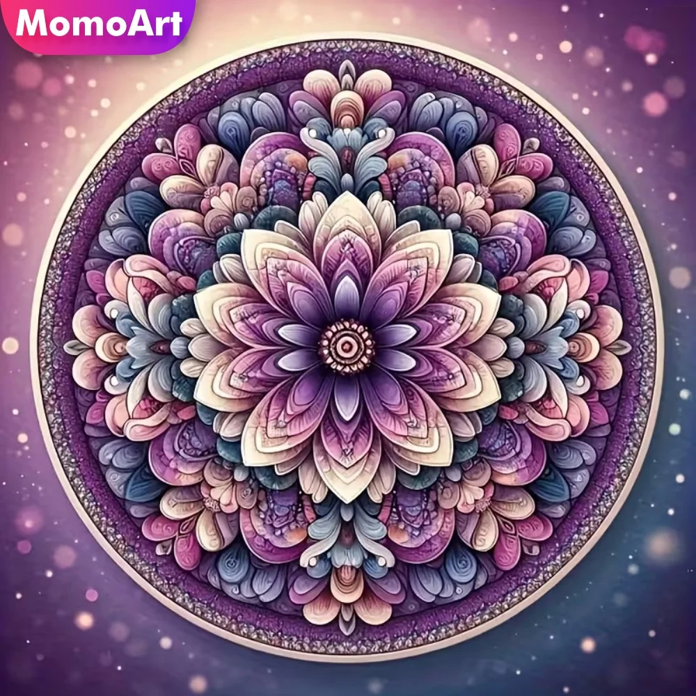Momoart 5D DIY Diamant-Mosaik Blumen Abstraktes Muster für Erwachsene Anfänger Stickerei Kreuzstich-Set Handarbeit