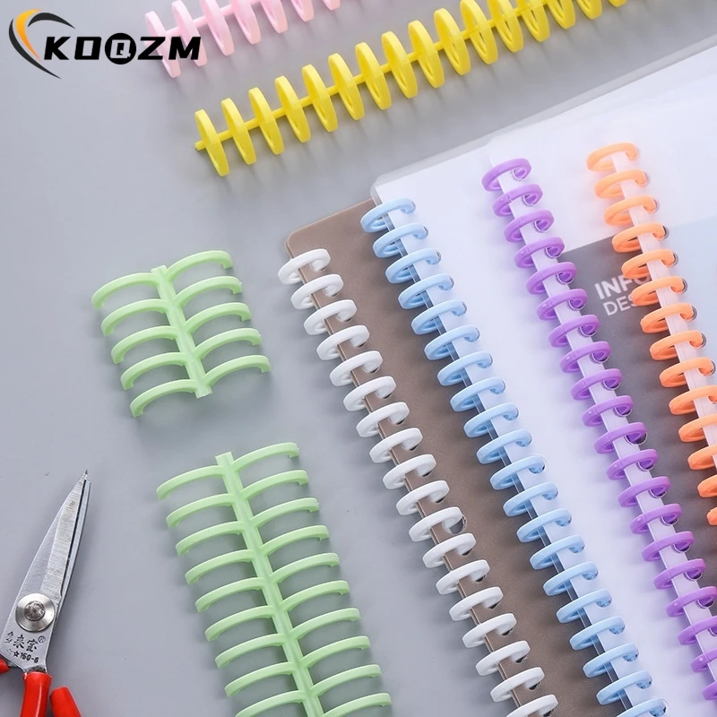 10PCS/LOT Album Binder 30 Holes Circles Ring Loose-leaf Book Album Binder Spiral Binding Clips Random  Color
