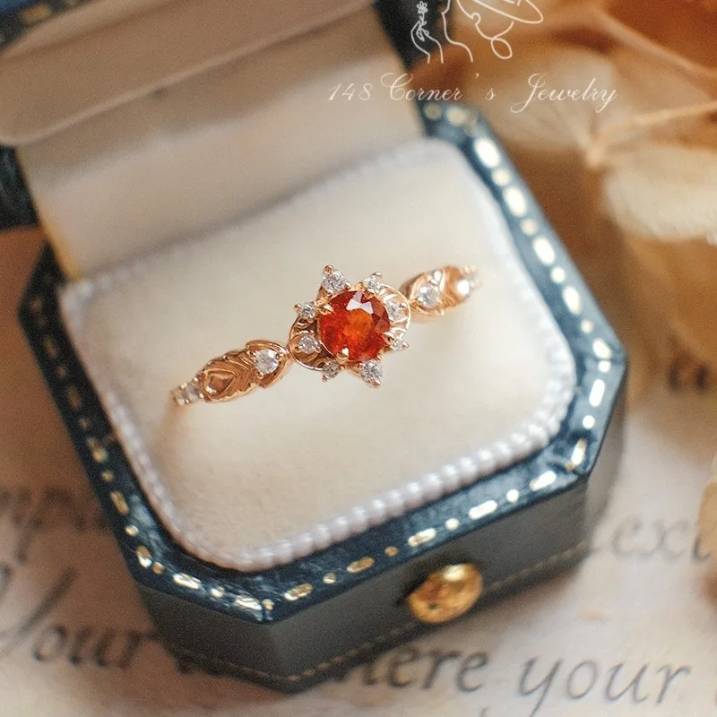 Zhenyuan 2025 جديد الزركون الأحمر رائعة الخفيفة الفاخرة تنوعا حلقة مفتوحة هدية مجوهرات للبنات #2