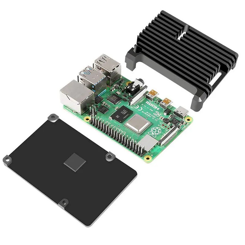 Корпус Raspberry Pi 4 Model B с пассивным охлаждением, корпус из алюминиевого сплава, радиационная пластина для Raspberry Pi 4 B