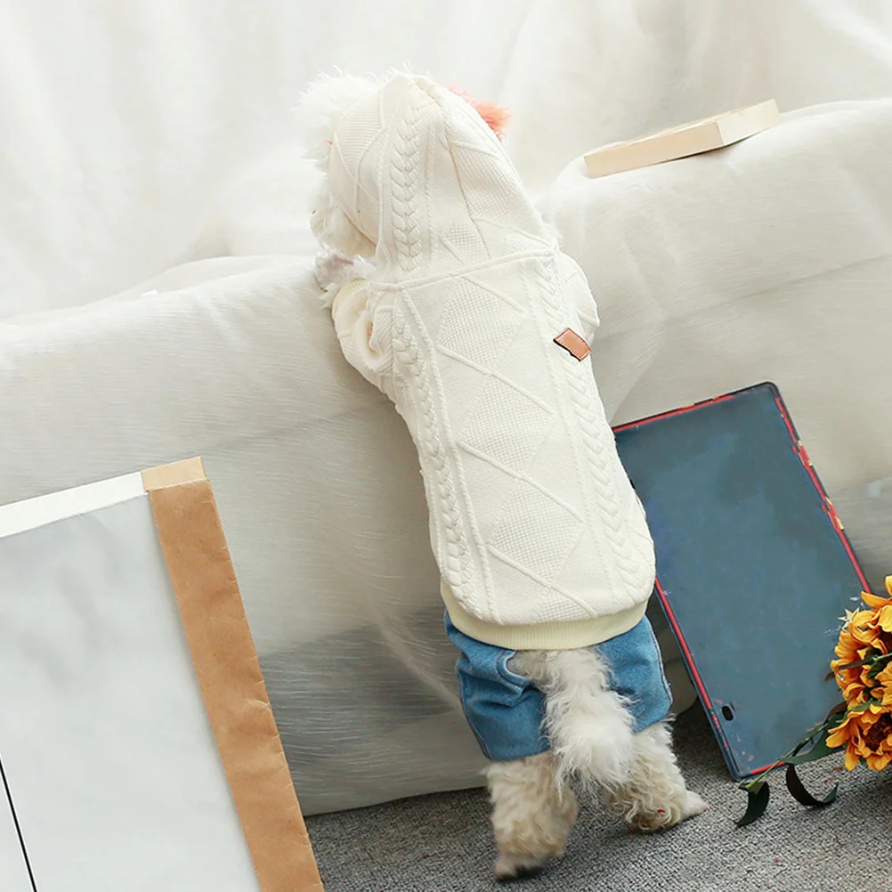 

Winter Warm Hooded Dog Sweater for Small Medium Large Dogs Soft Knitted Pet Apparel Comfortable Outdoor Wear Cozy Thermal Dog