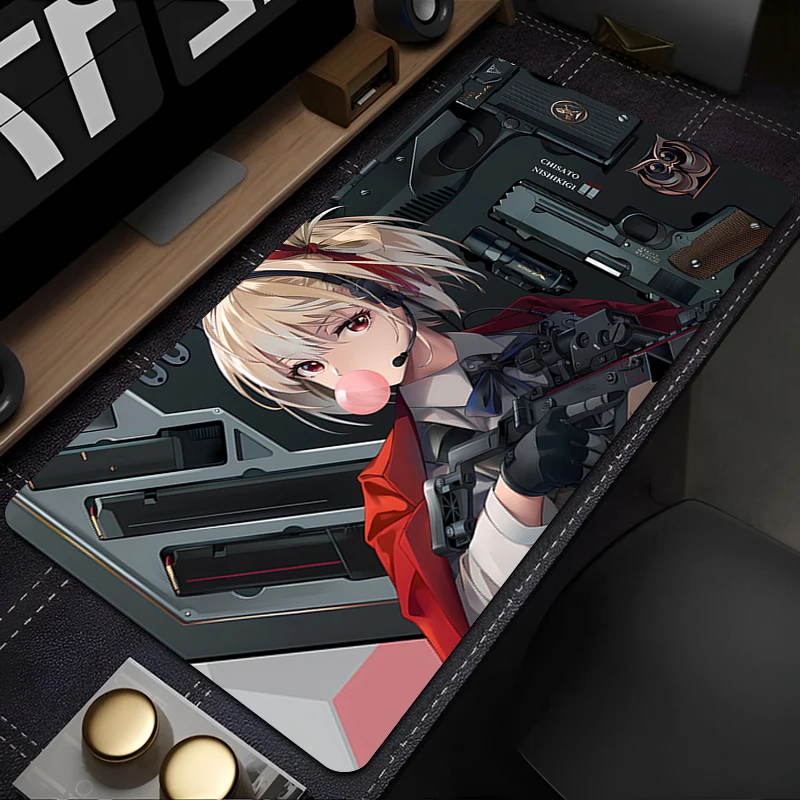 Mousepad Lycoris Anime Computer Game Mouse Pad Gaming Accessories big Non-Slip Printing Deskmat Keyboard Pad PC carpet Mausepad
