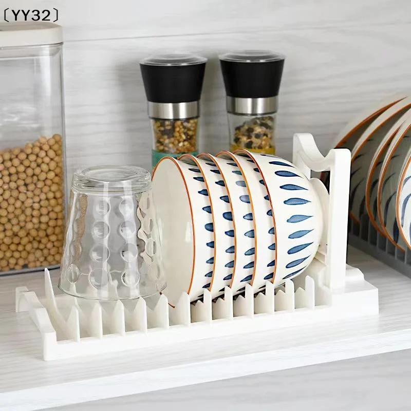 Kitchen Dishware Storage Rack Sink Disposal Shelf Home Use Tabletop Bowl Drainage Storage Box Dish Drying Holder〔YY32〕