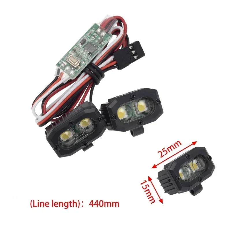 RC سيارة مشرق LED أضواء المصباح الأضواء ل 1/10 RC الزاحف محوري SCX10 90046 الشبح كابرا Redcat Gen8 VS4-10