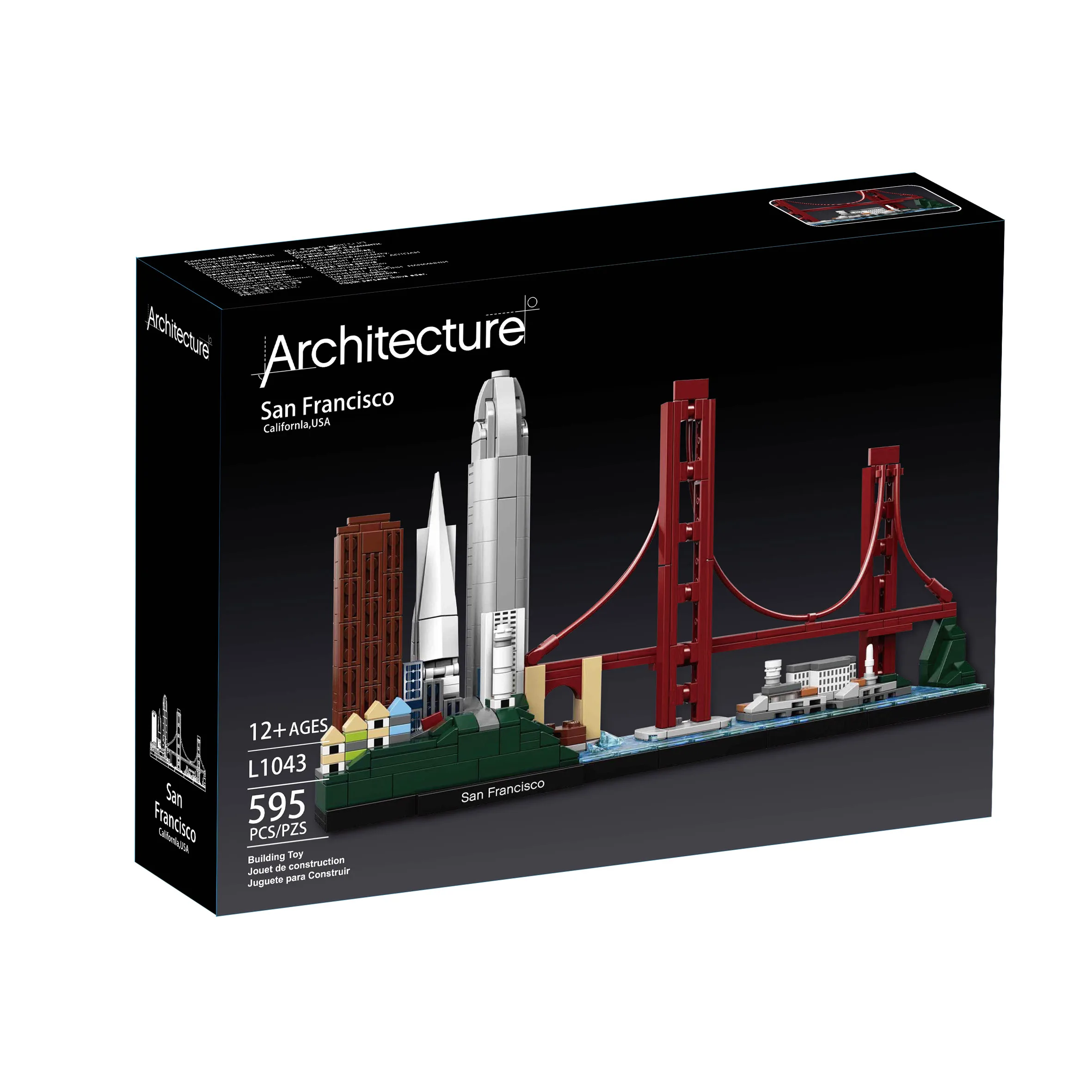 2023 Skyline series 21043 San Francisco Architecture Building Blocks Bricks Toys For Adults Kid Art Home Decoration Gifts