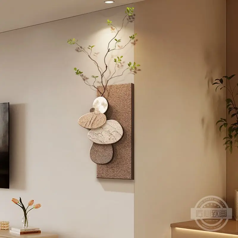

Living room TV background wall mural dining room wall wall painting dining table entrance decoration pendant