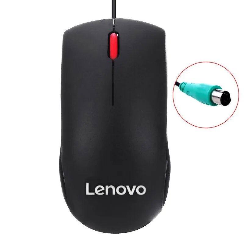 Lenovo keyboard Mouse PS/2 Round Port Interface Wired Combo Red Dot Waterproof Ergonomics For Laptop Mini Pc  Notebook Original
