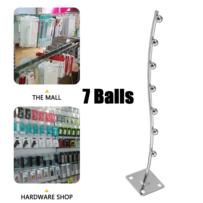 

1Pc Wall Mount Waved Waterfall Hanger Rack Hooks With 7 Beads Garment Display Hooks Home Storage Rack Hang Home Decoration