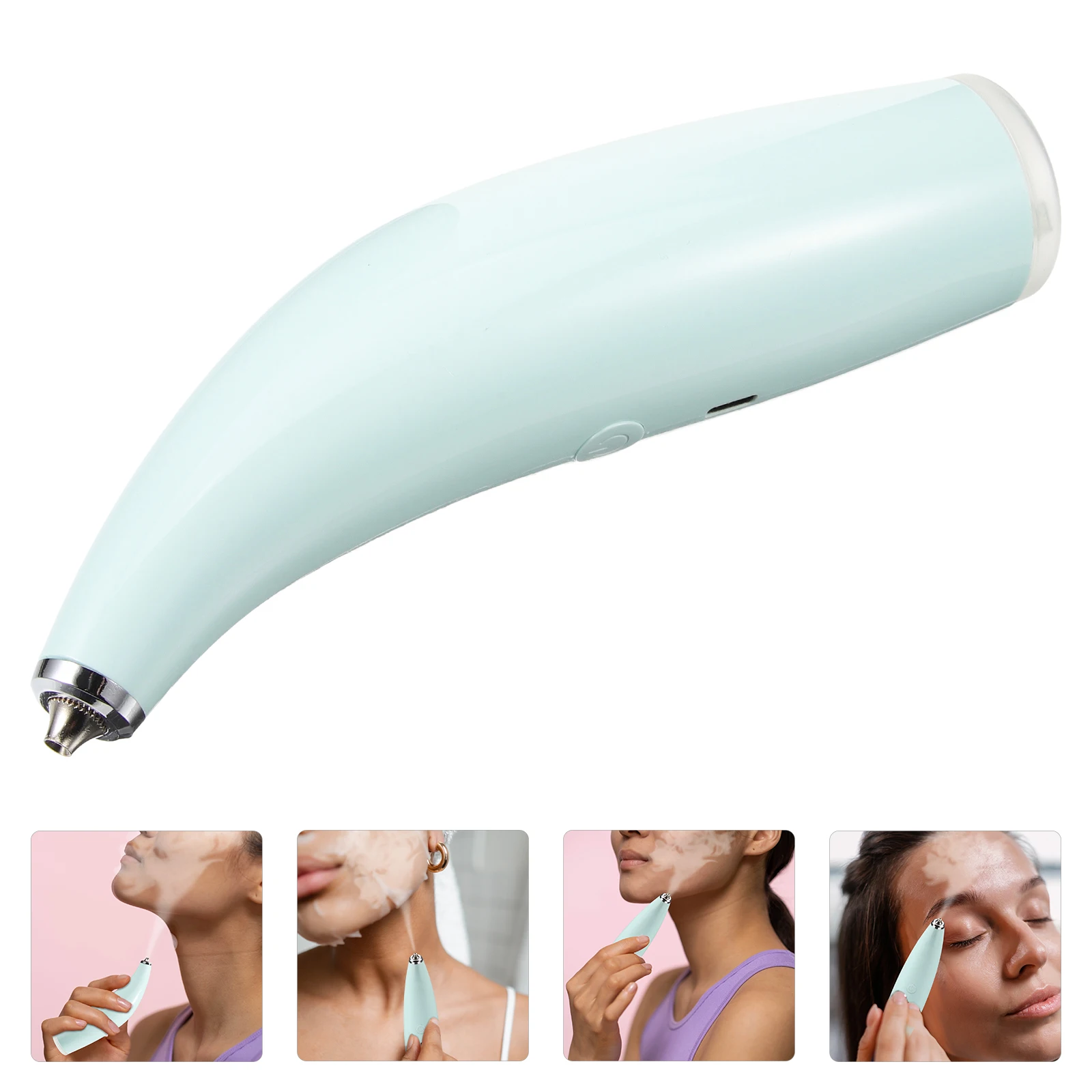 Miernik tlenu H, mini parownica do twarzy, przenośny rozpylacz, dla kobiet, materiał ABS, nawilżanie, rozmiar podróżny, prezent do pielęgnacji skóry.