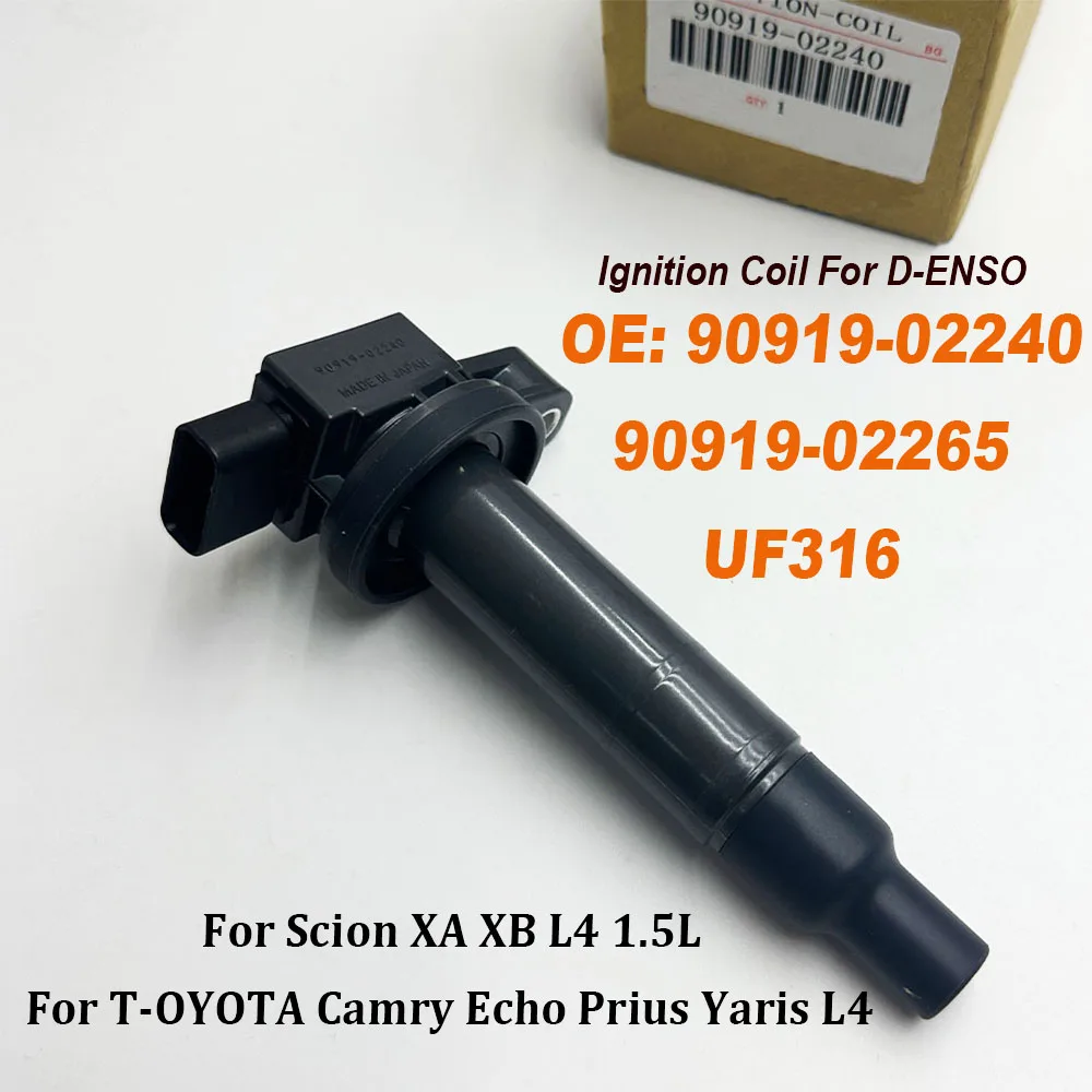 NEW 90919-02240 90080-19021 90919-T2003 Ignition Coil 673-1306 UF316 90919-02229 For S-cion XA XB Echo Prius Yaris L4 1.5L