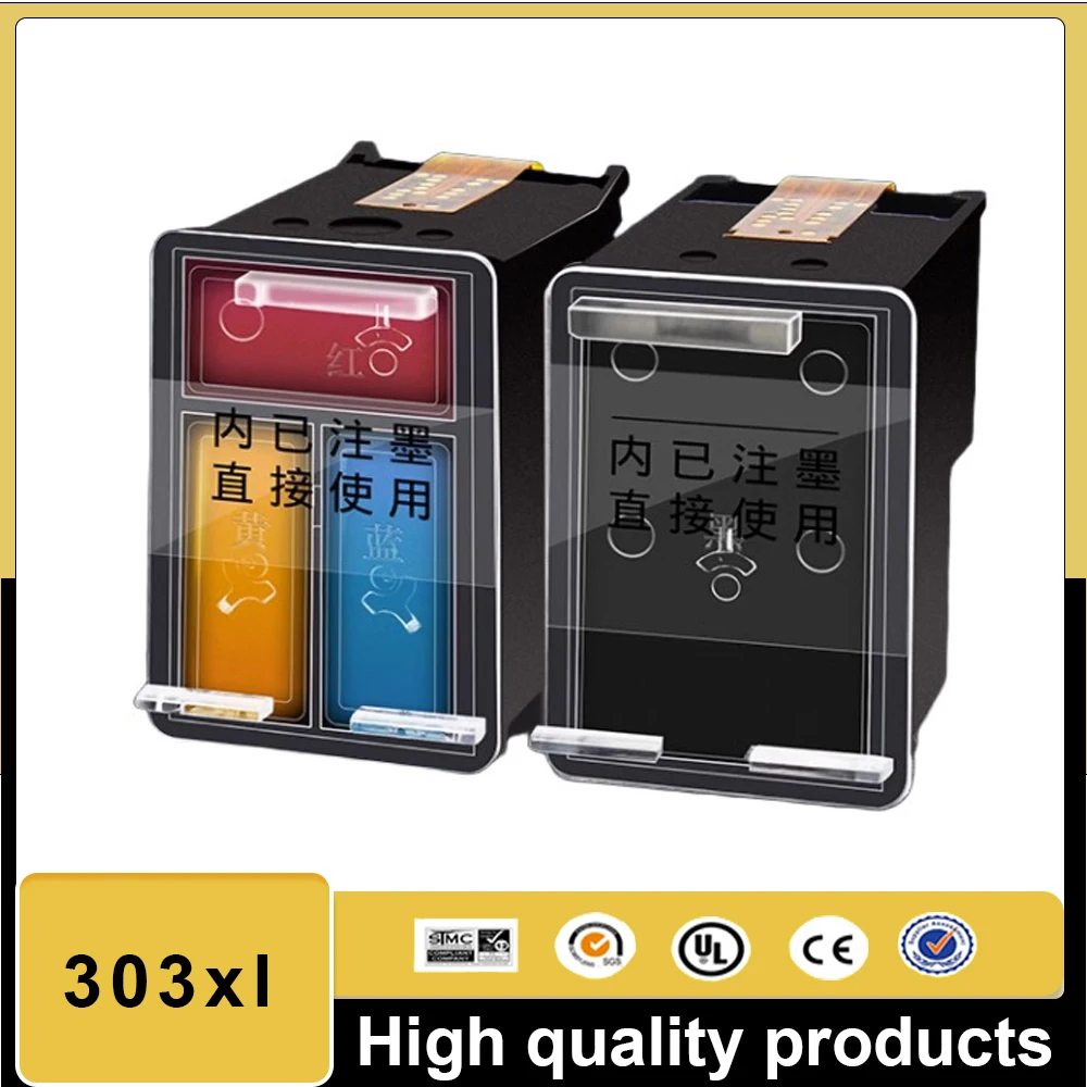 

Ink Cartridge 303XL Compatible for HP303 for HP 303 for HP Envy 6220 6222 6230 6234 6252 6255 7120 7130 7132 7155 Printers