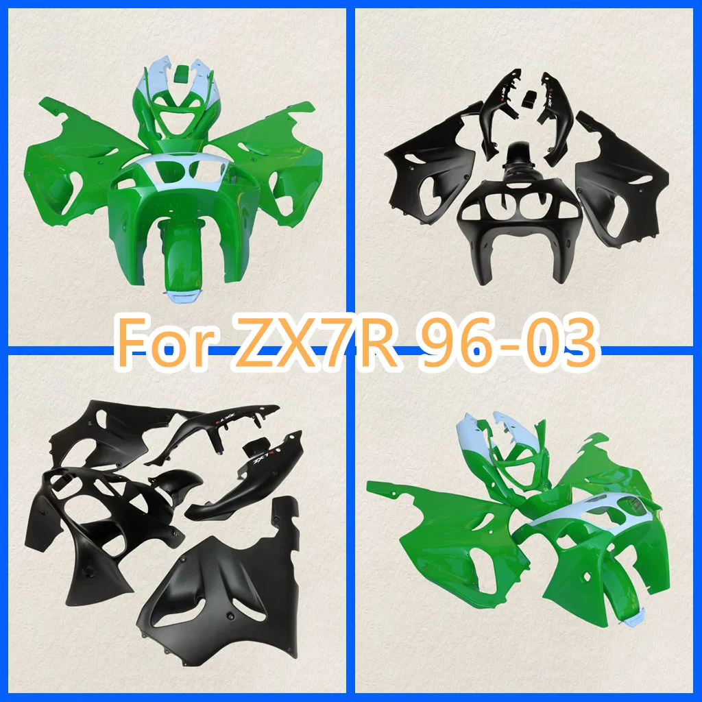 

Motorcycle Fairings Kit Fit for Kawasaki Ninja ZX-7R 1996 1997 1998 1999 2000-2003 96 97 98 99 00 01 02 03 ZX7R Free Custom