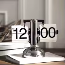 Horloge Numérique Rétro Minimaliste Mécanique à Pied Unique, Horloge de Bureau existent pour la Maison, le Salon
