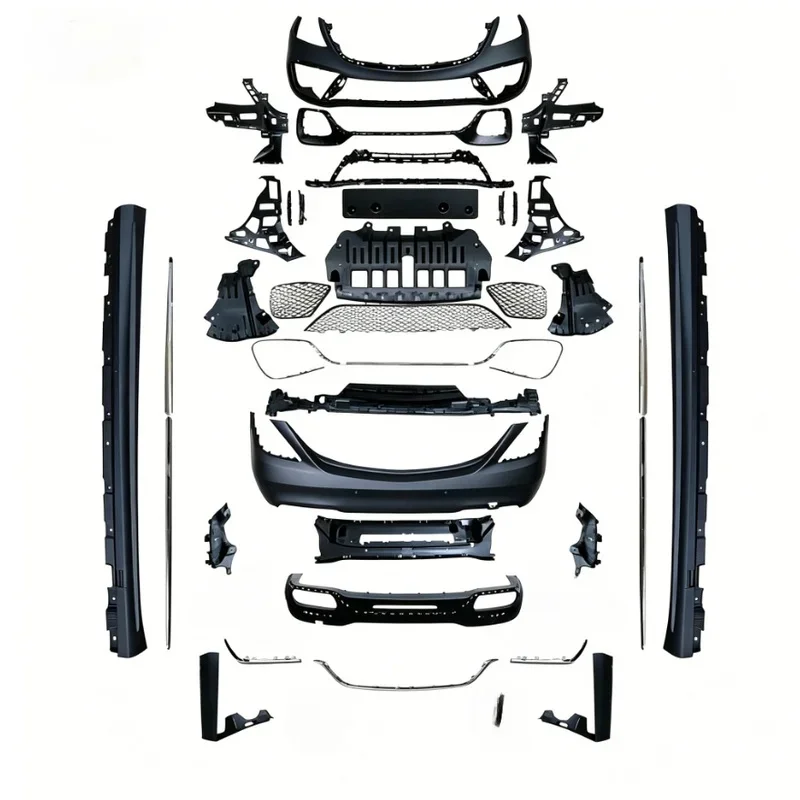 Custom Fit S65 Style ABS Plastic Full Body Kit Bumper Side Skirts Exterior Sport Universal Fit Car Auto Guard