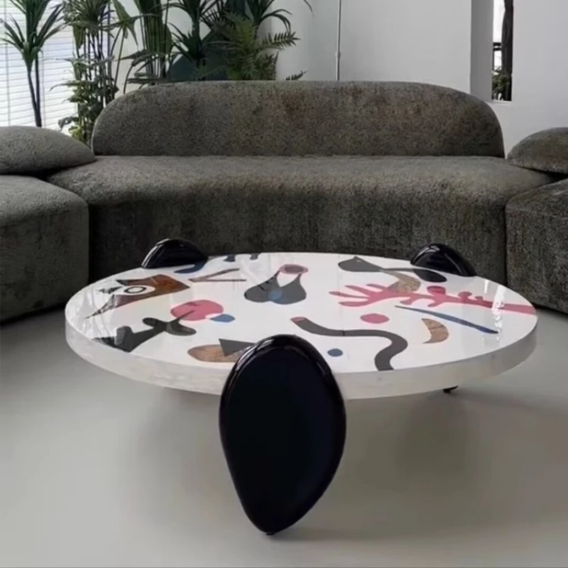 

Medieval art painting coffee table painting home coffee table special-shaped table