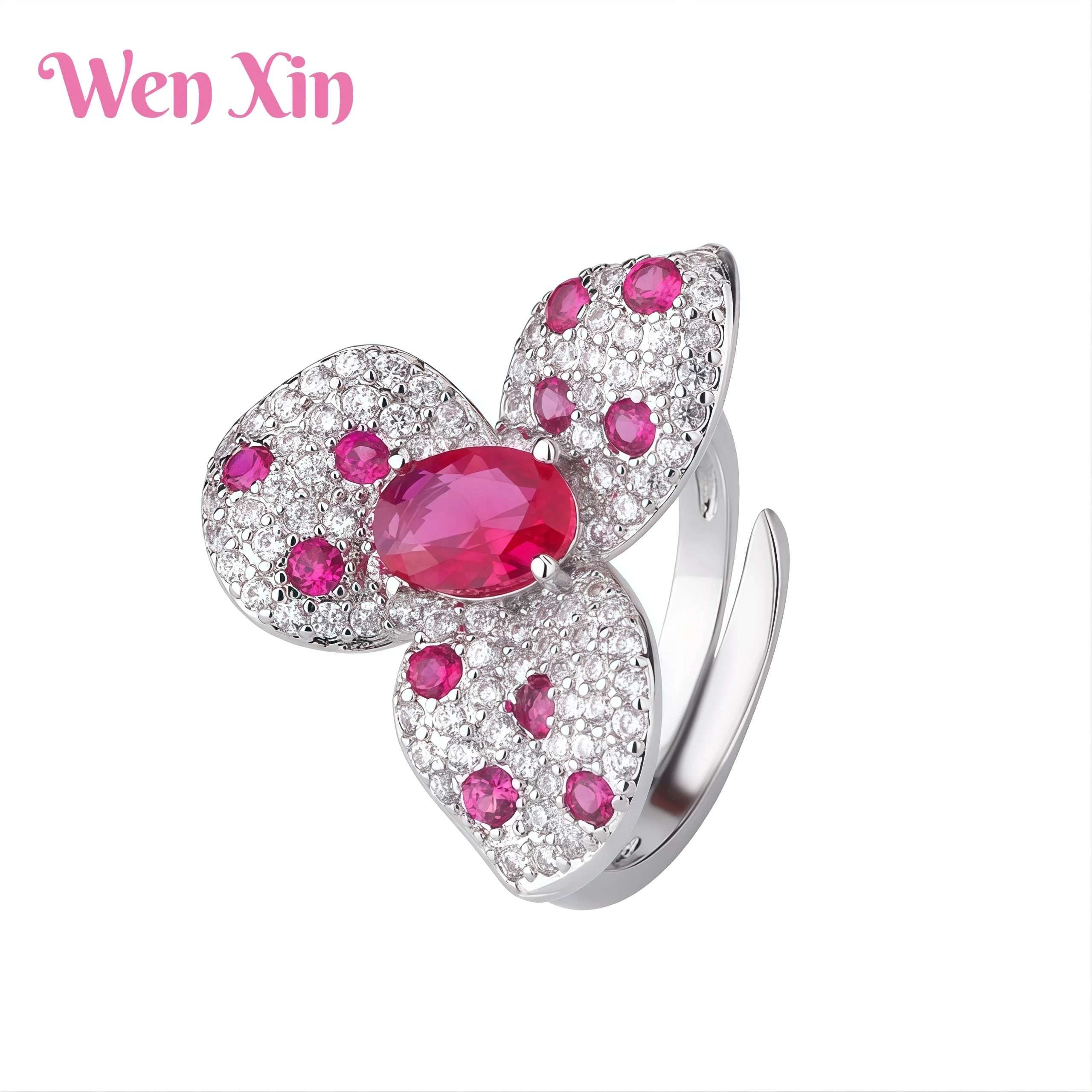 

WENXIN Brand MUSHAN MCT Hot Sales Ring Vintage Style Floral Ring Jewelry Women Gold Plated Opening Ring Jewelry Accessorie