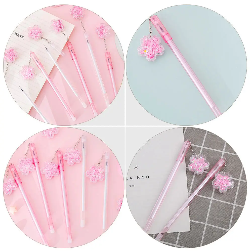 8pcs Charm Ballpoint Pens Smooth Writing Full Needle Tube For Office School Study Supply Portable Multi-Function Gel Pen