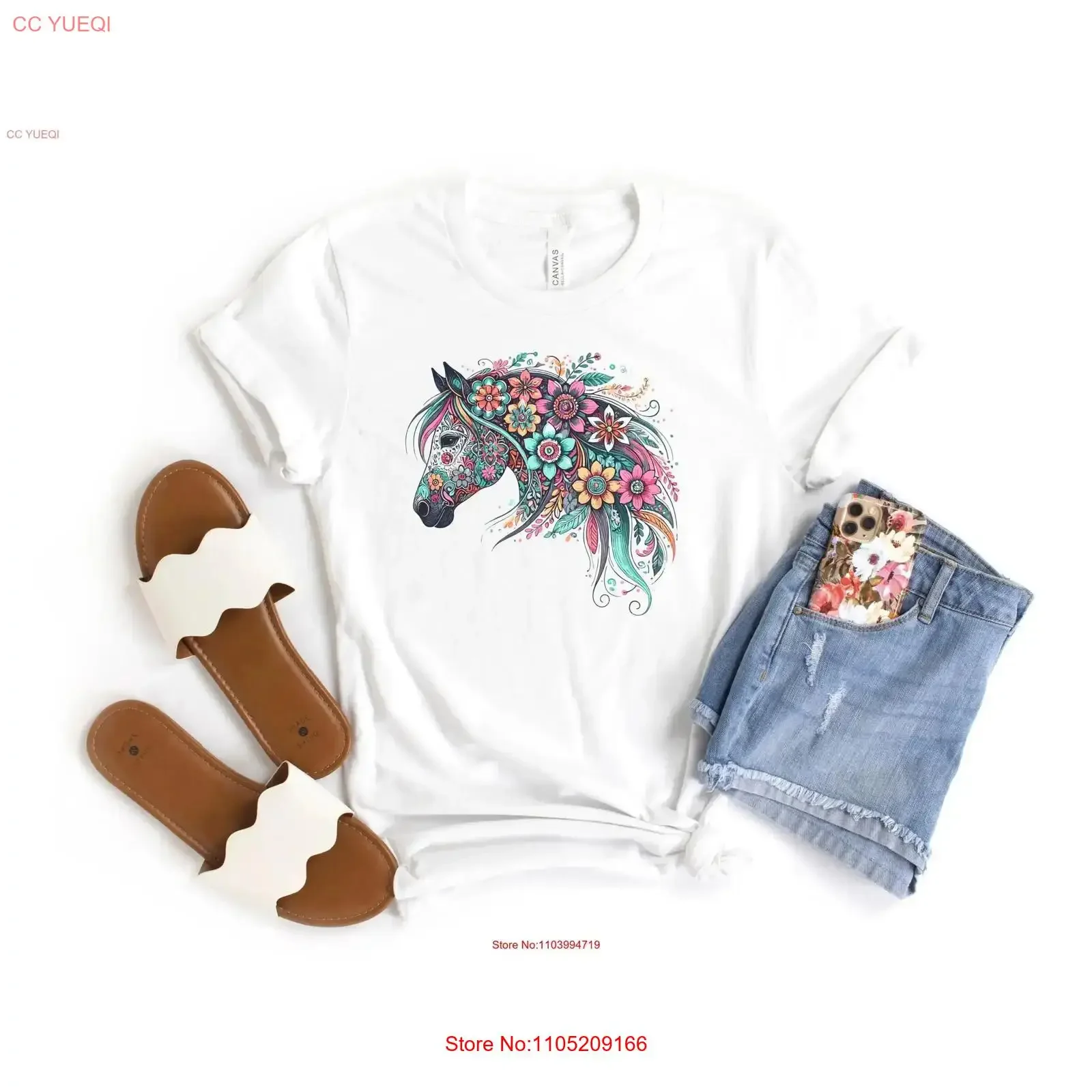 

Рубашка в стиле бохо с цветочным принтом, футболка для верховой езды, подарок для любовника, футболка для девочек, верховая езда на лошадях, жизненный дух, винтажная мытая