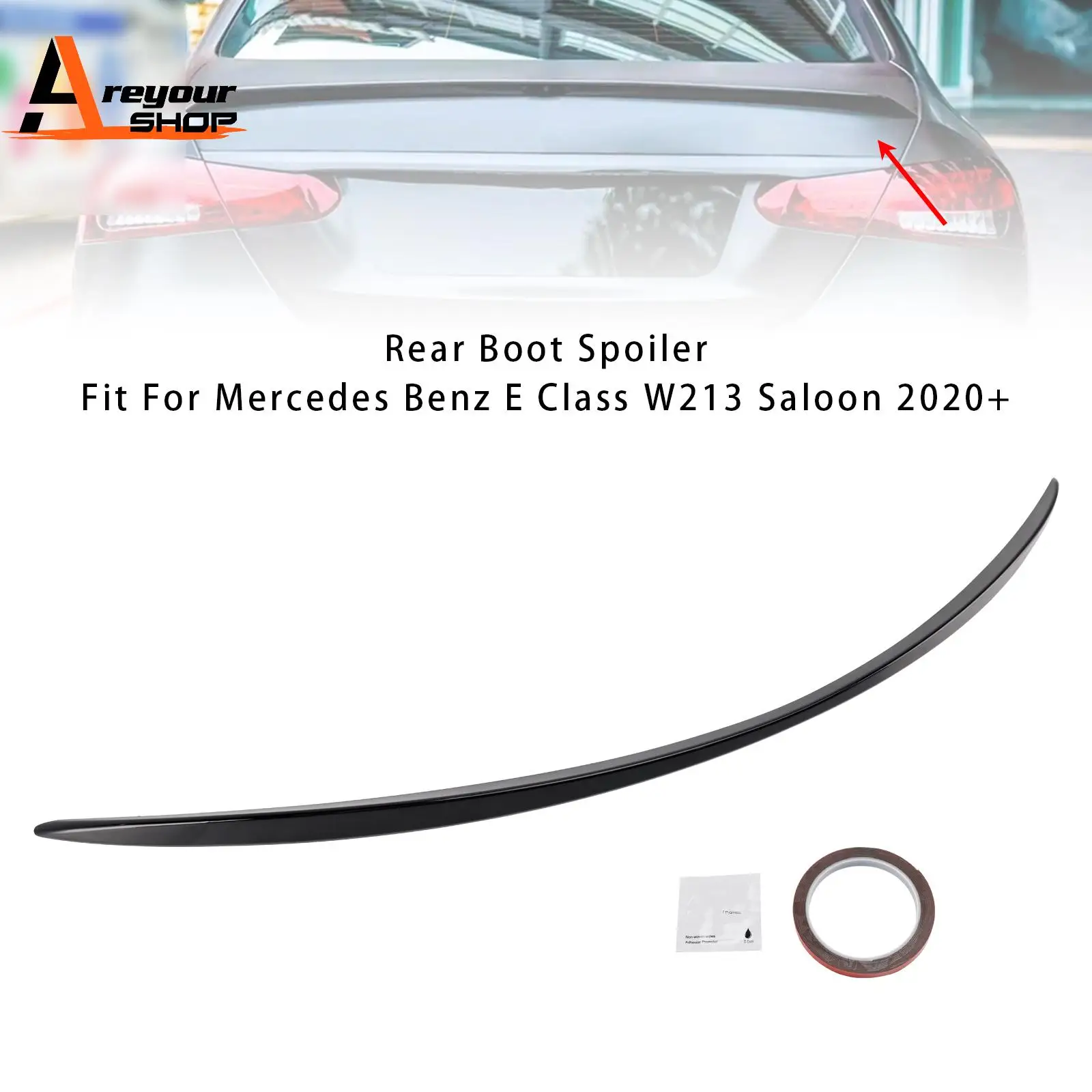 

Глянцевый черный задний спойлер для Mercedes-Benz E-Class W213 E63 Style 2020+