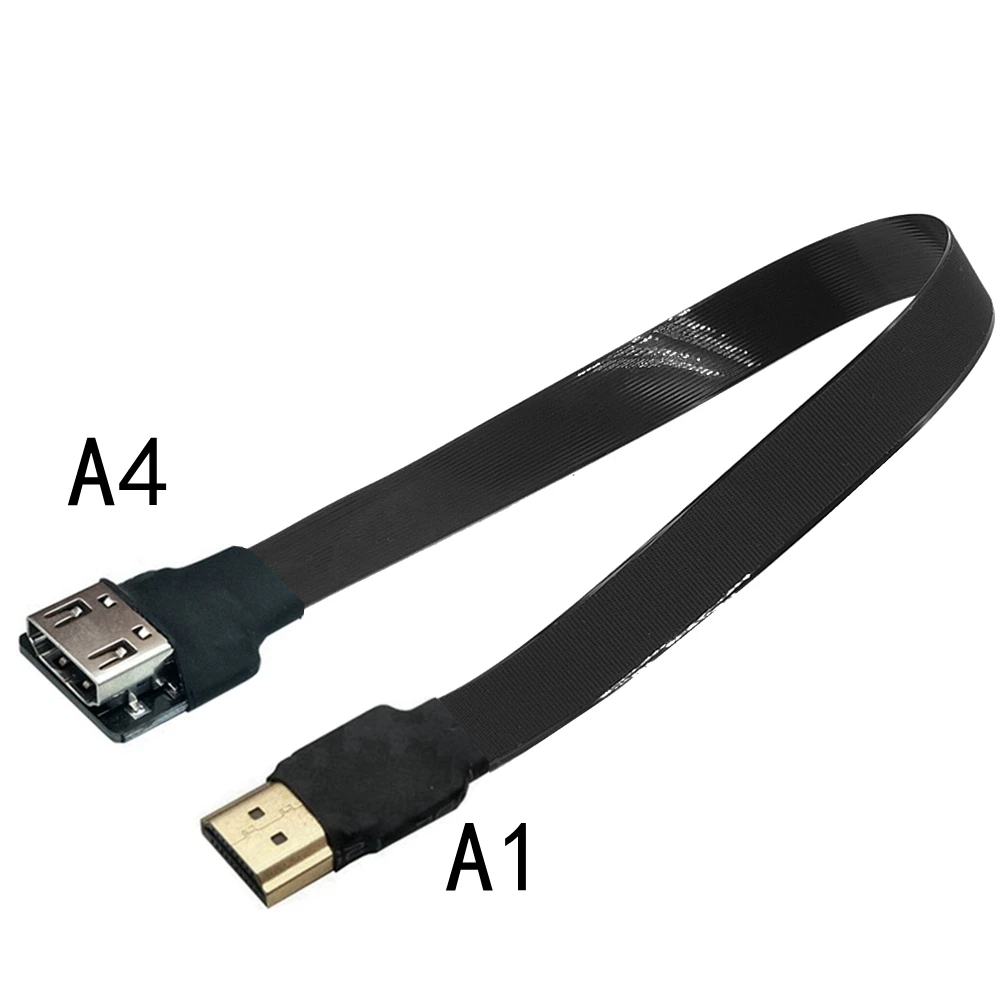 HDMI Met Afgeschermde Flexibele Kabel Elleboog Hdmi Adapter Voor Luchtfotografie Ptz Fpv Fpc Camera Monitor Set-Top Box