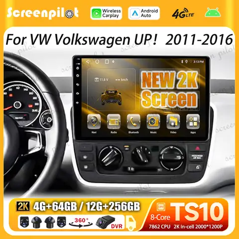 Para VW Volkswagen UP! 2011-2016 Reprodutor Multimídia de Vídeo Android 16 Player 2 Din com Espelhamento Automático Touchscreen e Navegação GPS