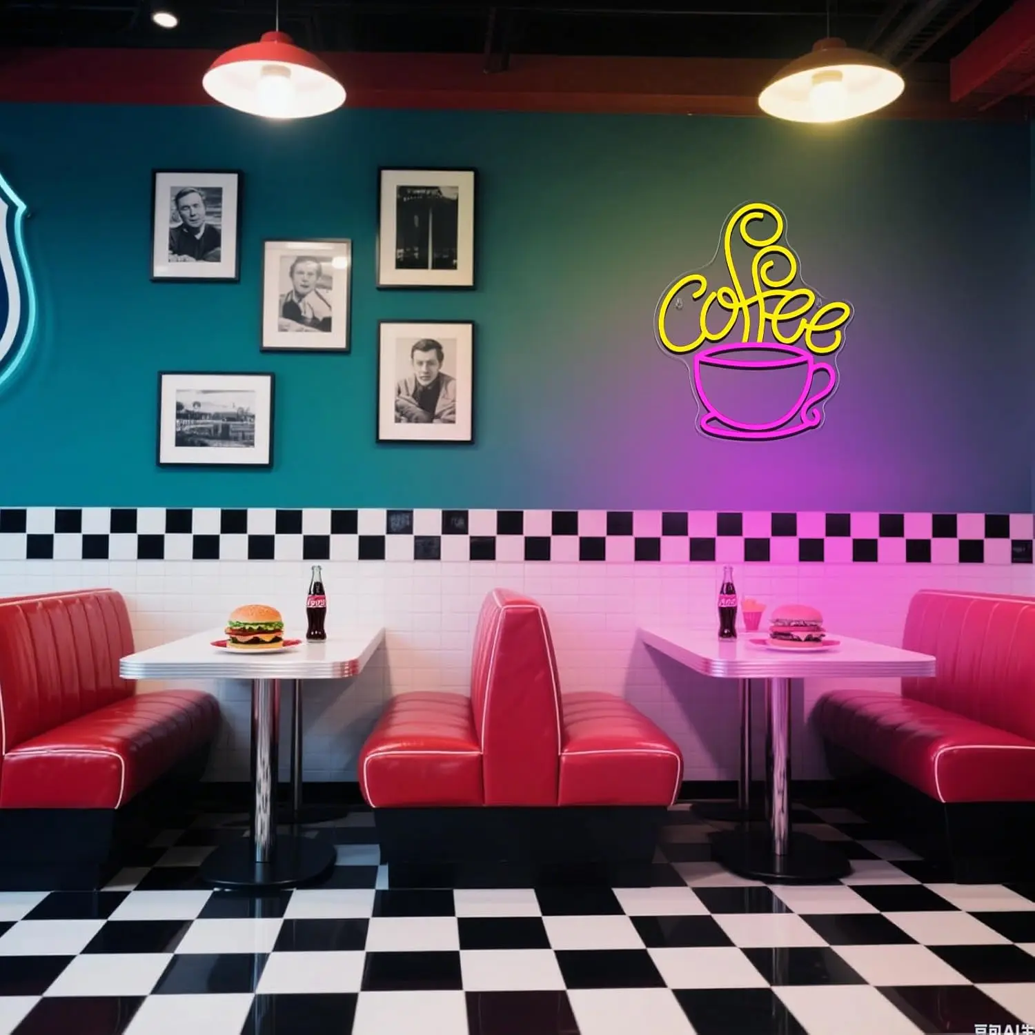 Kaffee-Neonschild, USB, dimmbar, LED-Neonlicht für Küche, Café, Bar, Bereich, Café, Lounge, Heimdekoration, ästhetische Wandleuchte