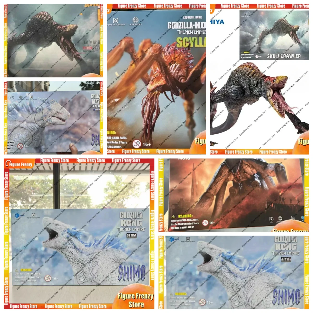 Spot Sale11CM HIYA Action Figure Squisita Serie Base Godzilla Vs. Kong Skull Crawler Anime Seriesin Stock