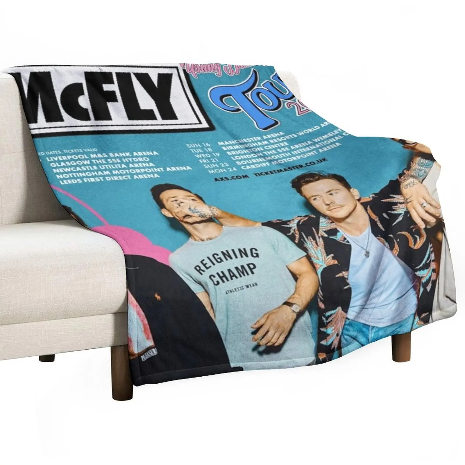 

Young Dumb Thrills Tour Poster Throw Blanket sofa fluffy blanket