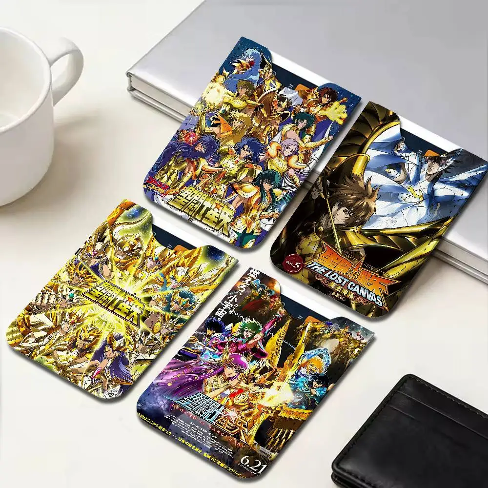 Anime Saint Seiya Light and thin mini bag small and portable bus card protective leather case for men and women