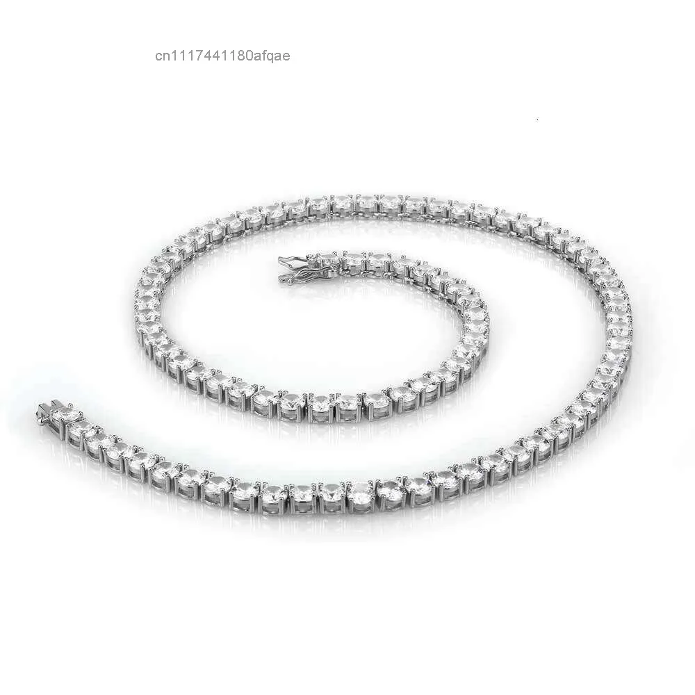 Wholesale Selling Hip-hop Accessories Tennis Necklaces Men's Copper Inlaid Zircon Personalized.