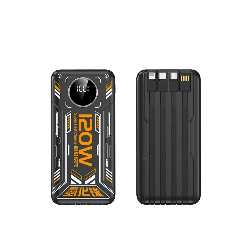 20000MAh Nuovo stile punk Banca di potere mobile di grande capacità 120W Caricabatteria esterno a ricarica super veloce per IPhone Xiaomi