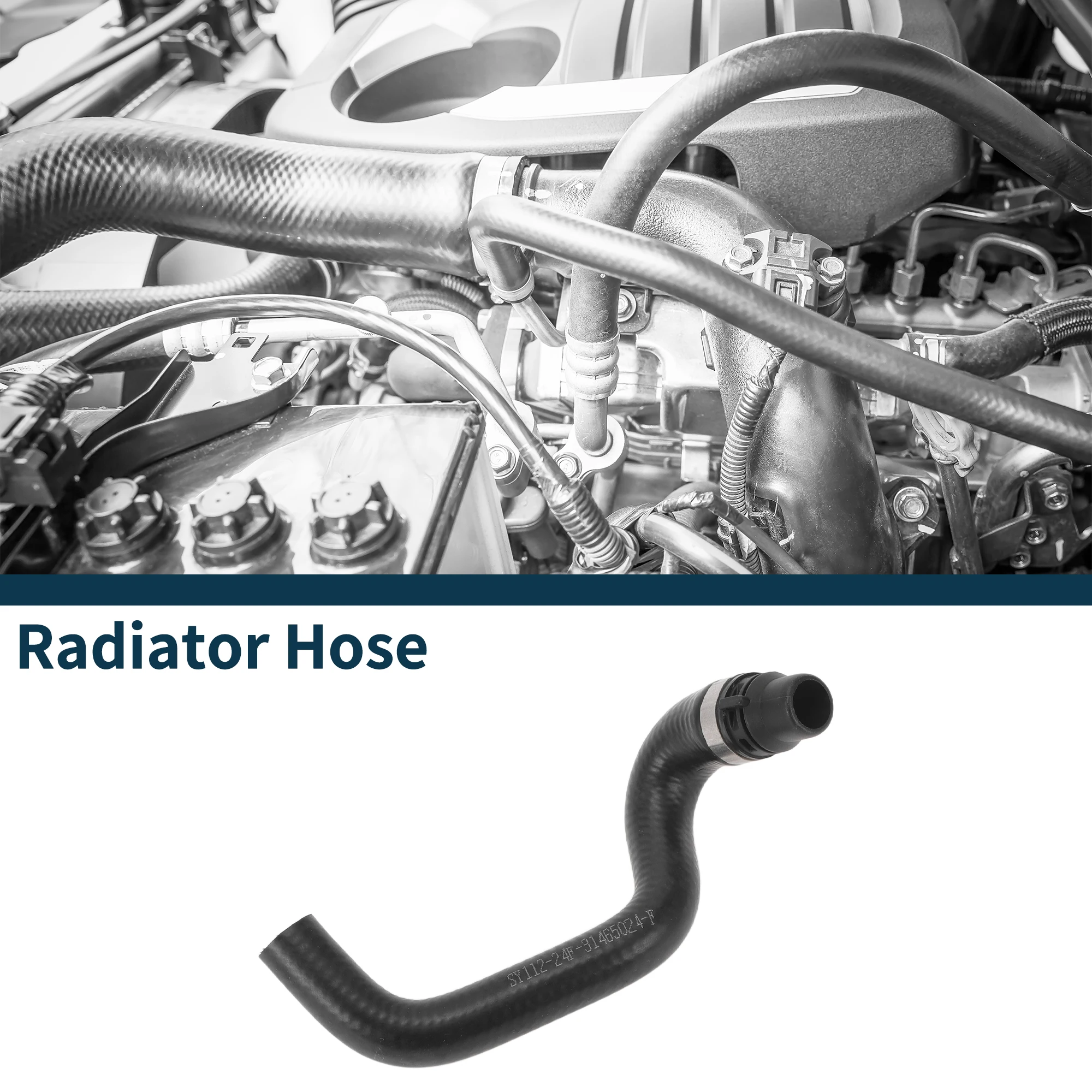 

UXCELL Шланг радиатора Труба охлаждающей жидкости для Volvo XC90 16-22 No 31465024 Резина Черный 1 шт.