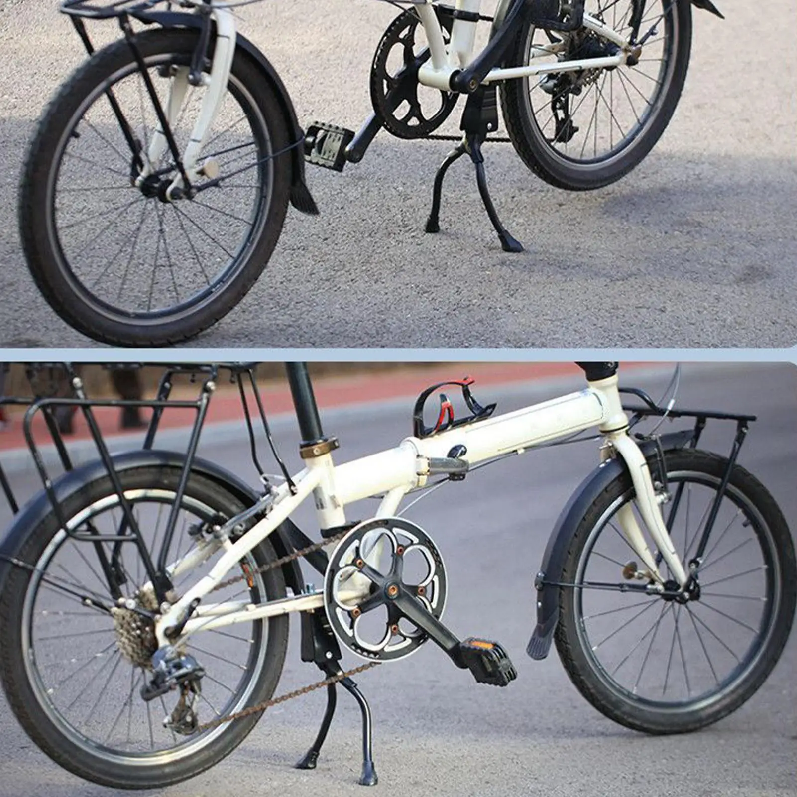 

Cycling Kickstand Heavy Duty Double Bikes Stand Metal Rack Accessories Stable Stand For Parking Cycling Outdoor Road Riding